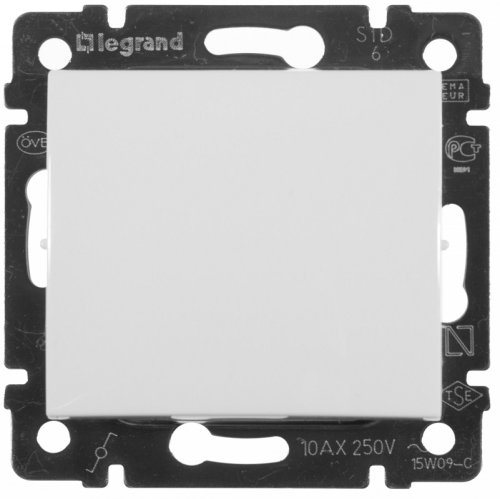 Выключатель без рамки Legrand Valena 1-кл. белый фото Выключатель без рамки Legrand Valena 1-кл. белый картинка